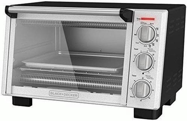 BLACK+DECKER 6-Slice Convection Countertop Toaster Oven, Stainless  Steel/Black
