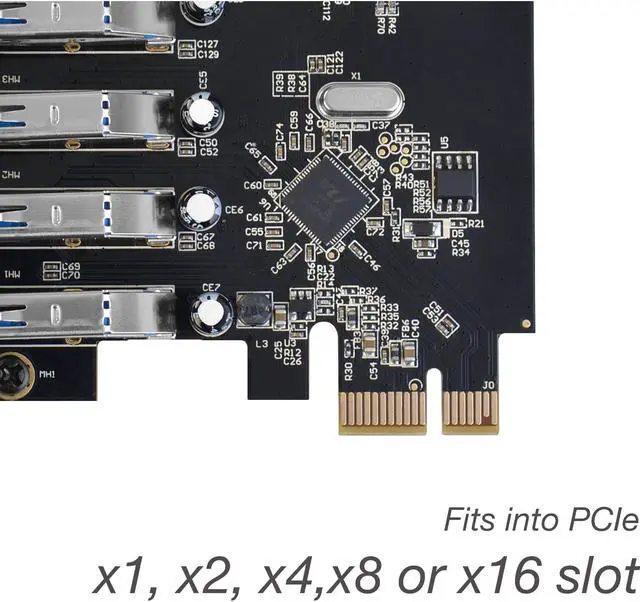 Alt view image 5 of 20 - SIIG LB-US0514-S1 Usb 3.0 7-Port Ext Pcie Host Adapter - Usb Adapter - Pcie 2.0 - Usb 3.0 X 7
