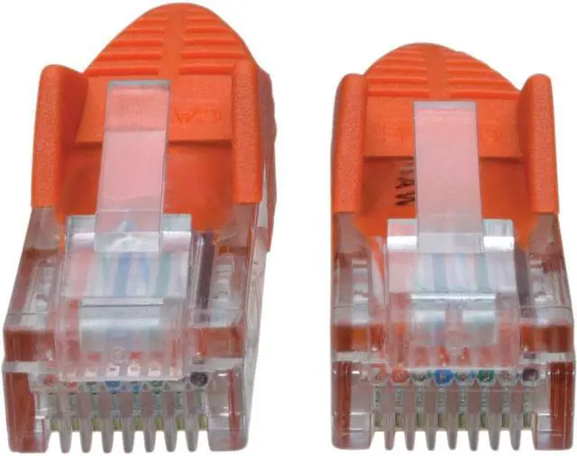 Alt view image 3 of 13 - Tripp Lite N001-006-OR Cat5E 350 Mhz Snagless Molded Utp Patch Cable (Rj45 M/M) , Orange, 6 Ft. - Patch Cable - Rj-45 (M) To Rj-45 (M) - 6 Ft - Utp - Cat 5E - Ieee 802.3Ab/Ieee 802.5 - Molded, Snagle