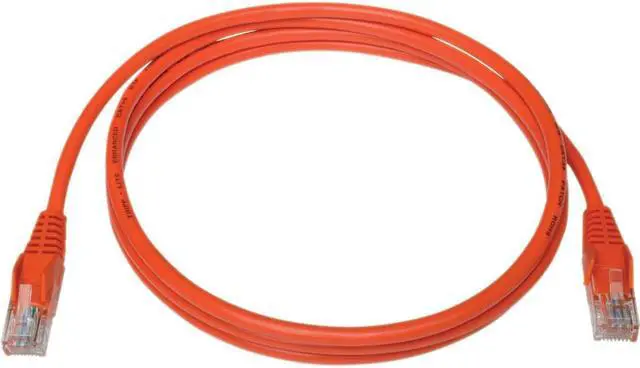Alt view image 2 of 13 - Tripp Lite N001-006-OR Cat5E 350 Mhz Snagless Molded Utp Patch Cable (Rj45 M/M) , Orange, 6 Ft. - Patch Cable - Rj-45 (M) To Rj-45 (M) - 6 Ft - Utp - Cat 5E - Ieee 802.3Ab/Ieee 802.5 - Molded, Snagle