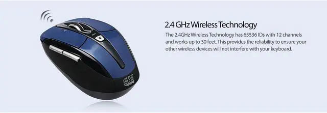 Alt view image 4 of 20 - ADESSO iMouse S60L Blue 6 Buttons Tilt Wheel USB RF Wireless Optical Mouse