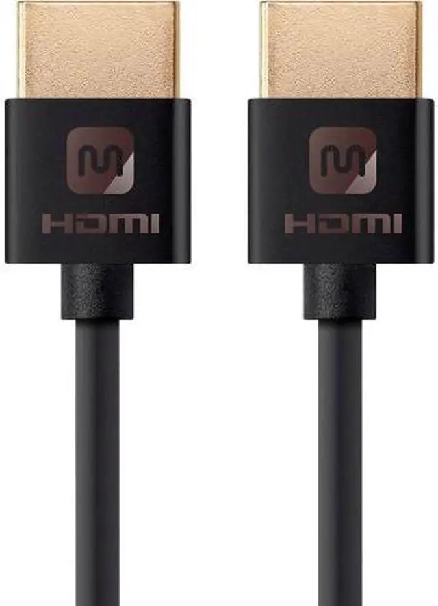 Alt view image 3 of 20 - Monoprice HDMI Cable - 6 Feet - Black | High Speed, 4K@60Hz, HDR, 18Gbps, 36AWG, YUV 4:4:4, Compatible with UHD TV and More - Ultra Slim Series