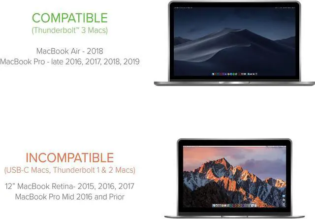 Alt view image 5 of 6 - Plugable Thunderbolt 3 Dual Monitor Adapter - USB-C to HDMI for Mac and Windows