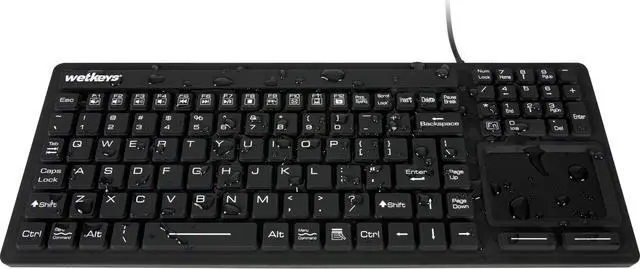 Alt view image 6 of 16 - WetKeys Professional Grade Waterproof Keyboard with Touchpad KBWKRC106T-BK Black USB Keyboard