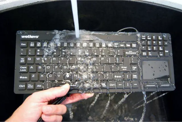 Alt view image 2 of 16 - WetKeys Professional Grade Waterproof Keyboard with Touchpad KBWKRC106T-BK Black USB Keyboard