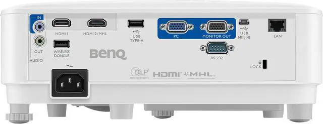 Alt view image 2 of 20 - BenQ MH733 1080p Business Projector for Meeting and Conference Rooms, 4000 Lumens, Smart Eco Technology, USB Plug & Play, 4 Way Split Projection, 2D Keystone