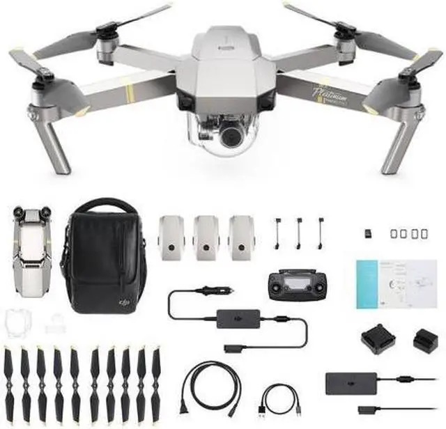 Alt view image 11 of 18 - DJI Mavic PRO Platinum Portable Collapsible Drone Quadcopter, Flymore Combo with 3 Batteries, 4K Professional Camera Gimbal,