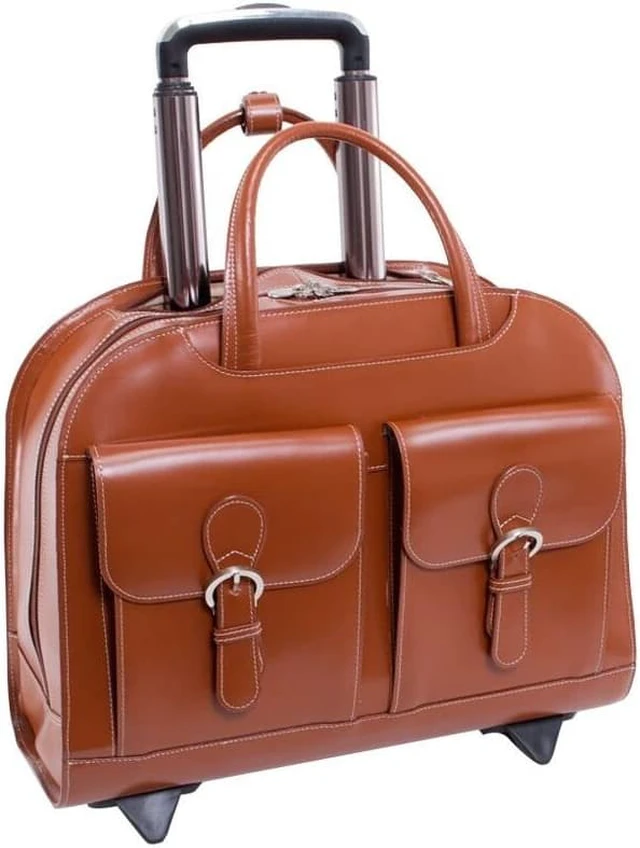 Alt view image 4 of 15 - MCKLEIN COMPANY LLC 96184A DAVIS BROWN LEATHER WHEELED