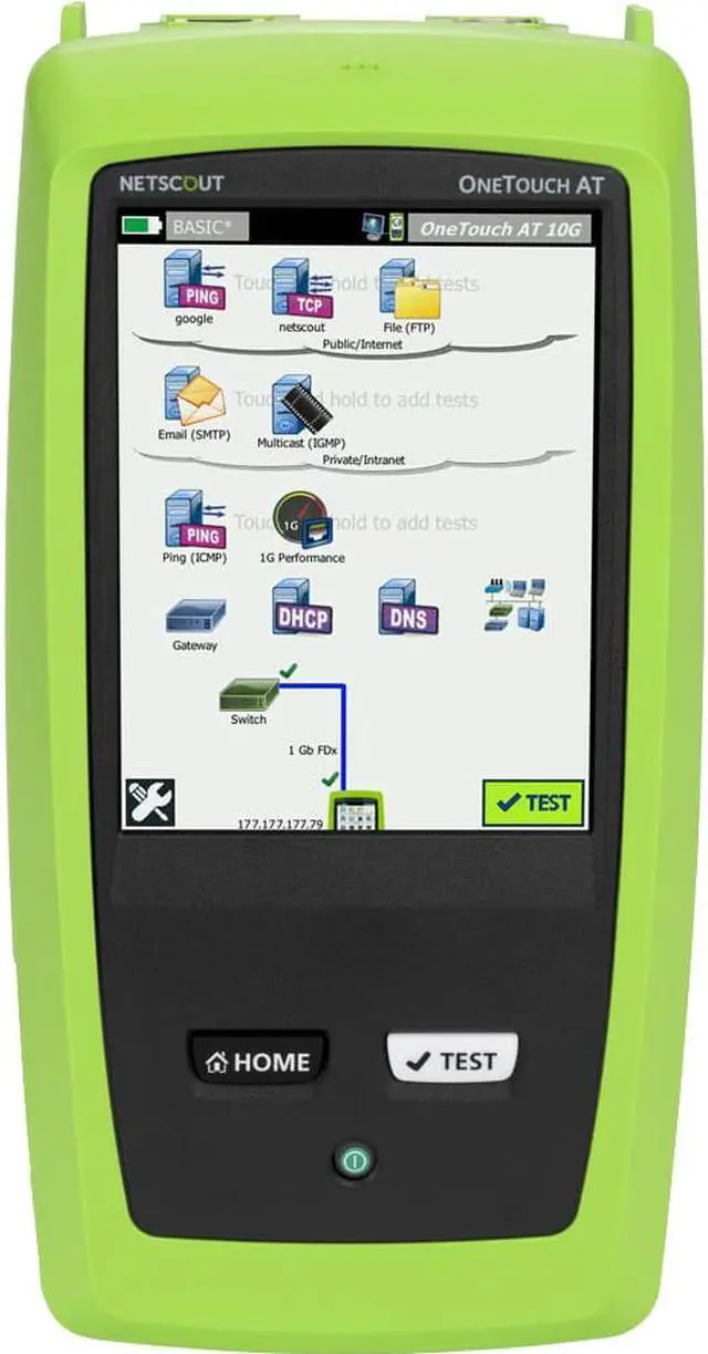 NetScout OneTouch AT G2 3000 and 10G Network Tester Combo