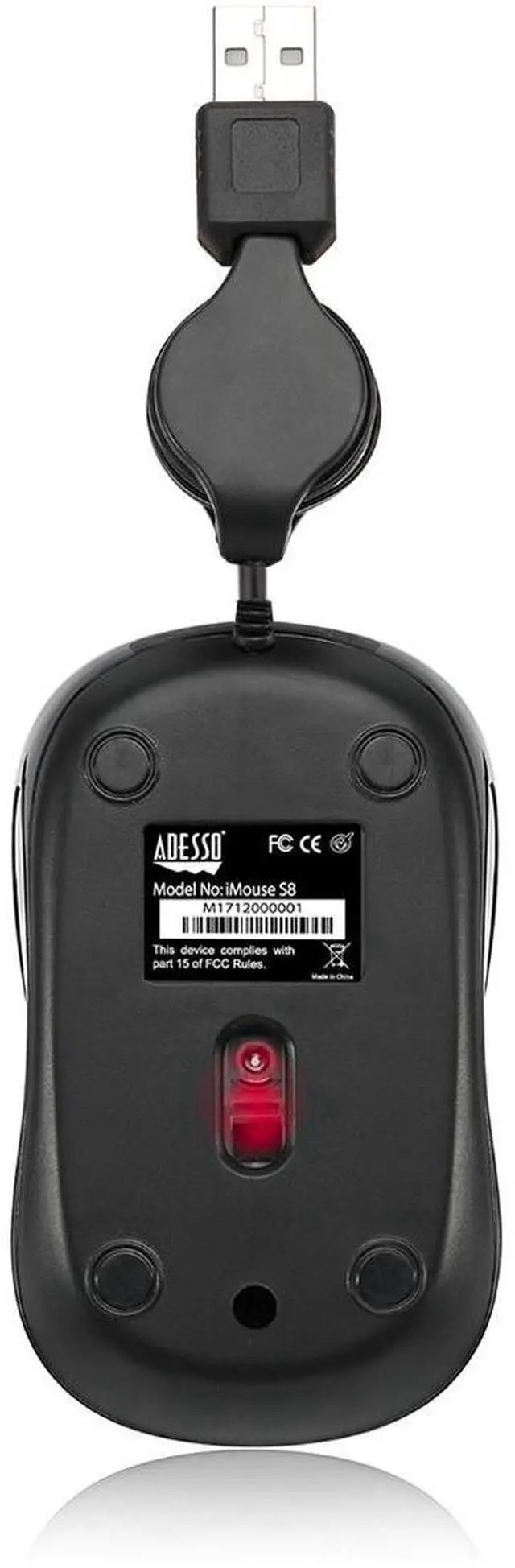 Main image of Adesso iMouse S8R - USB Illuminated Retractable Mini Mouse