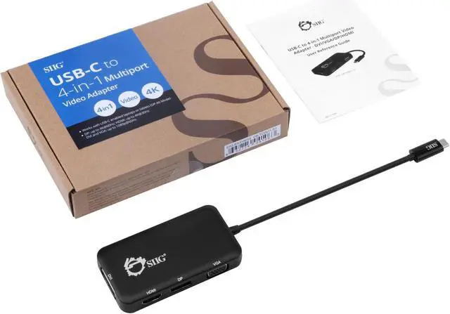 Alt view image 6 of 20 - Siig Usb-C To 4-In-1 Multiport Video Adapter - Dvi/Vga/Dp/Hdmi