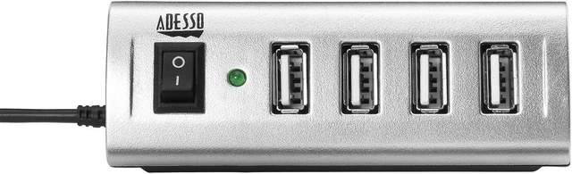 Alt view image 3 of 13 - Adesso AUH-2040 4-Port USB 2.0 Hub