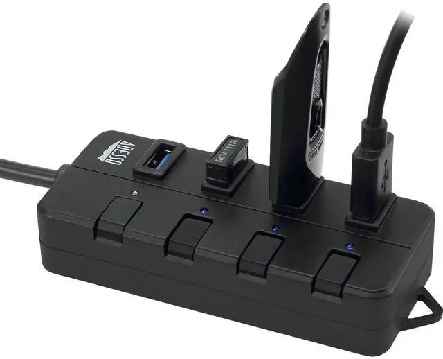 Alt view image 5 of 20 - Adesso AUH-3040 4 Port USB 3.0 Hub with Individual Power Switch