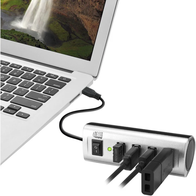 Alt view image 5 of 13 - Adesso AUH-2040 4-Port USB 2.0 Hub