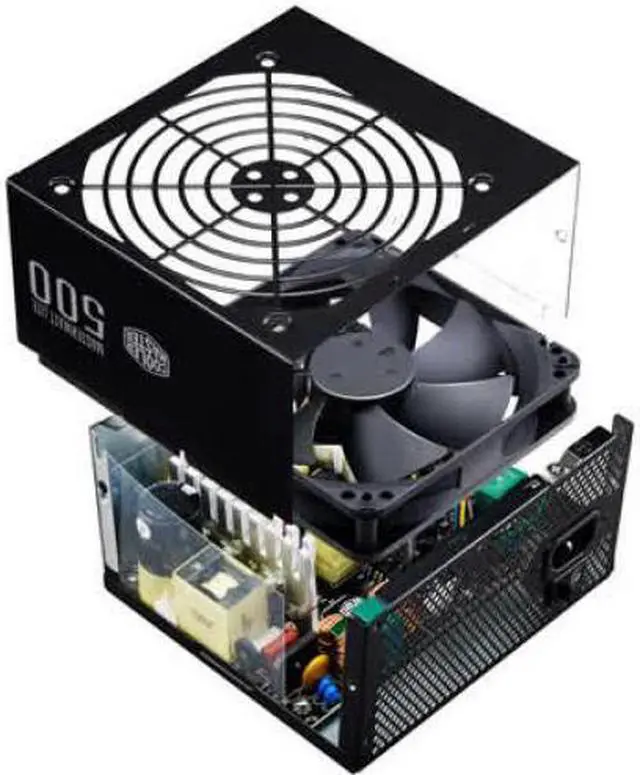 Alt view image 4 of 13 - Cooler Master MPX-5001-ACAAW-BS Masterwatt Lite 500W with 80 Plus Certified Power Supply with Full Protections