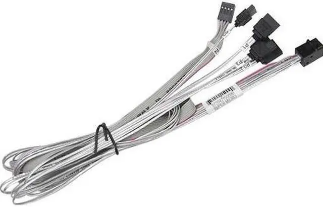 Alt view image 3 of 9 - Supermicro CBL-SAST-0591 75cm Cross-over Mini SAS HD to 4x SATA Cable w/ SB
