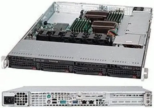 Alt view image 3 of 6 - Supermicro SuperChassis CSE-815TQC-605WB