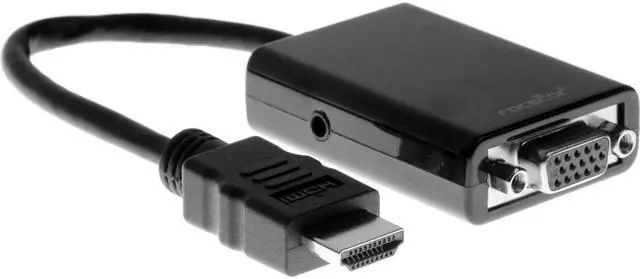 Alt view image 5 of 12 - 6FT HDMI TO VGA ADAPTER M/F BLK