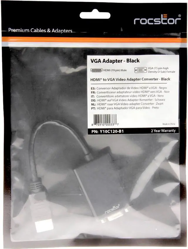 Alt view image 6 of 12 - 6FT HDMI TO VGA ADAPTER M/F BLK