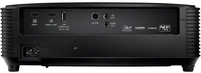 Alt view image 2 of 7 - Optoma HD143X DLP Projector 3000 Lumens 1080P 23,000:1 REC.709 color 12,000 hour lamp life, HDMI, 3D Sync port, USB power