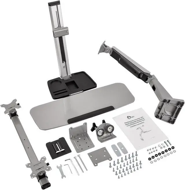 Alt view image 6 of 17 - Siig Mounting Arm For Monitor Keyboard - Silver