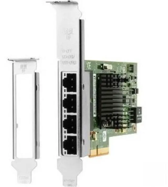 Alt view image 2 of 11 - HP Intel I350-T4 Gigabit Ethernet Card PCI Express 2.1 x4 - 4 Port