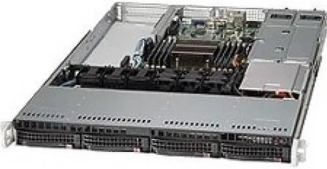 Alt view image 3 of 7 - Supermicro SuperChassis CSE-815TQ-R706WB 700W/750W 1U Rackmount Server Chassis (Black)