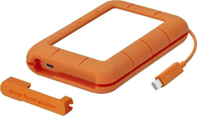 Alt view image 4 of 14 - LaCie Rugged Secure USB-C 2TB All-Terrain Encrypted Portable Hard Drive Model STFR2000403