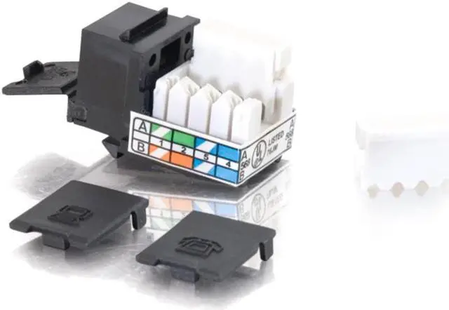 Alt view image 5 of 7 - C2G 35203 90° Cat5E RJ45 UTP Keystone Jack
