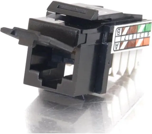 Alt view image 4 of 7 - C2G 35203 90° Cat5E RJ45 UTP Keystone Jack