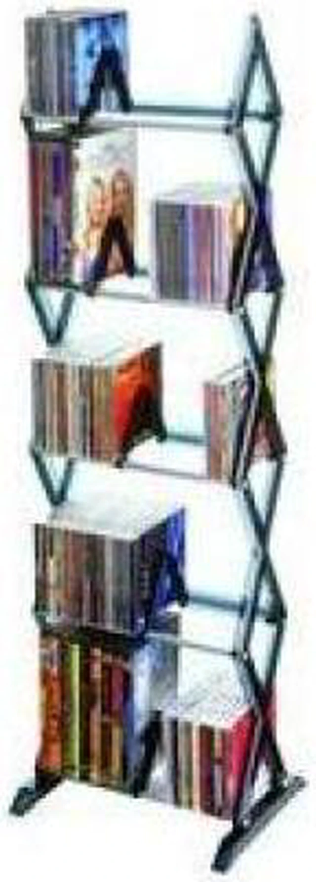 Atlantic 64835195 Mitsu 5 Tier Media Rack For 130 CDs or 90 DVDs and ...