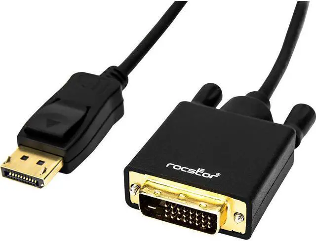 Alt view image 4 of 11 - Rocstor Y10C155-B1 6Ft Displayport To Dvi-D Cable Supports 4Kx2K 30Hz M/M
