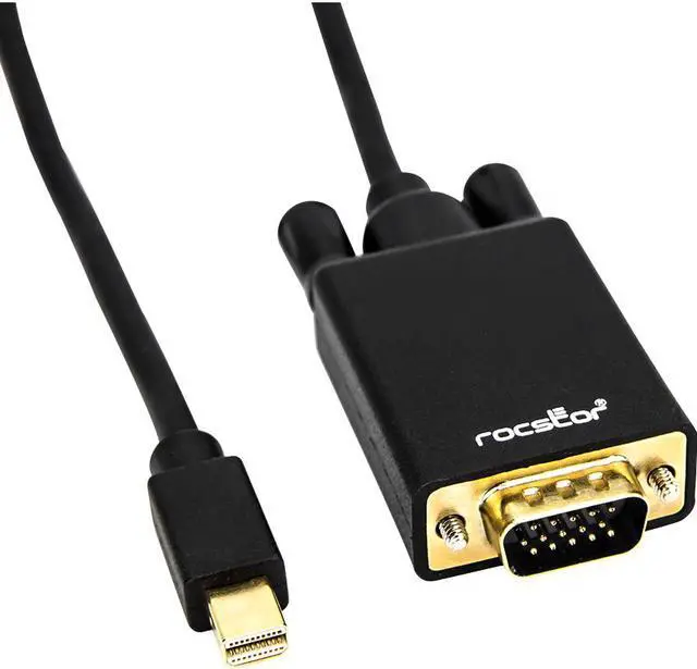 Alt view image 6 of 20 - Rocstor Y10C163-B1 6Ft Mini Displayport To Vga M/M Hd-15 Male Cable Gold Plated
