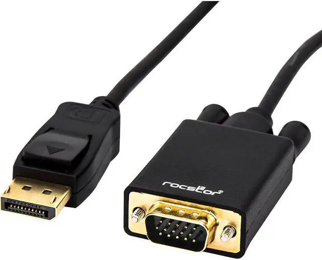 Alt view image 6 of 16 - Rocstor Y10A172-B1 6Ft DisplayPort to VGA M/M Cable Supports 1080P 60HZ