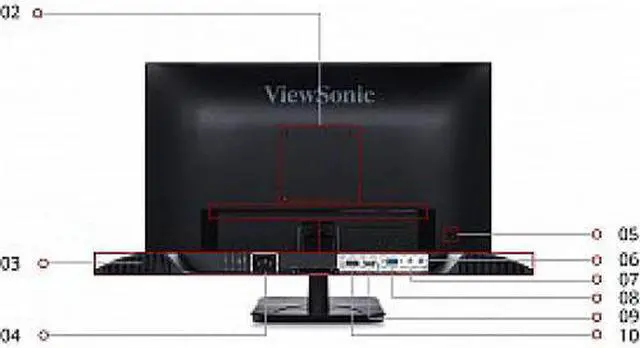 Alt view image 13 of 15 - ViewSonic VA2756-MHD 27" Full HD 1920 x 1080 VGA HDMI DisplayPort Built-in Speakers SuperClear Backlit LED IPS Monitor