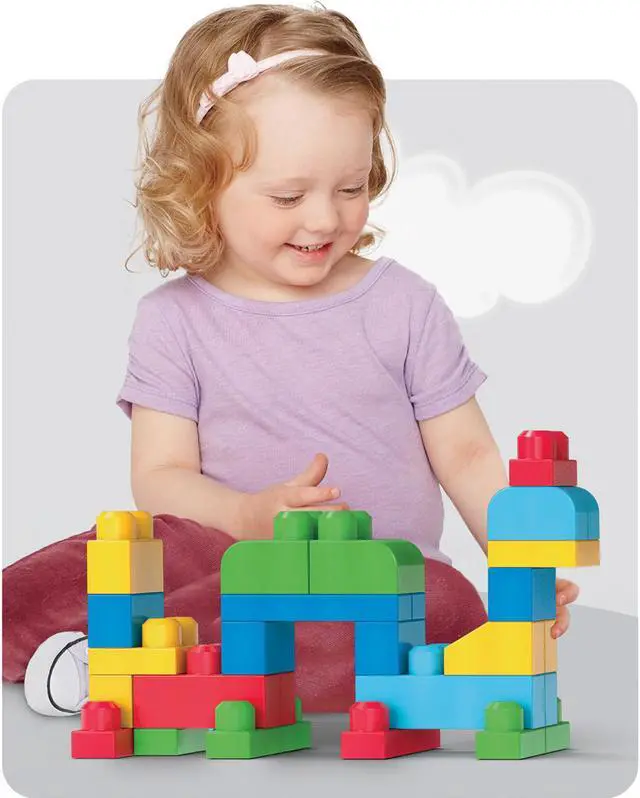 Alt view image 19 of 20 - Mega Bloks Big Building Bag, 80-Piece Classic
