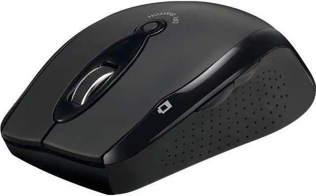 Alt view image 5 of 16 - Adesso iMouse M20B - Wireless Ergonomic Optical Mouse - Optical - Wireless - Radio Frequency - Black - USB - 1600 dpi - Scroll Wheel - Right-handed Only