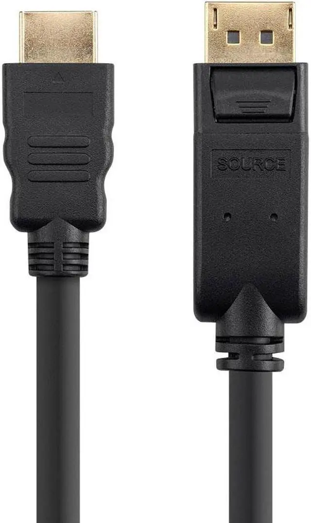 Alt view image 4 of 20 - Monoprice DisplayPort 1.2a to HDTV Cable - 6 Feet, Supports Up to 4K Resolution And 3D Video - Select Series