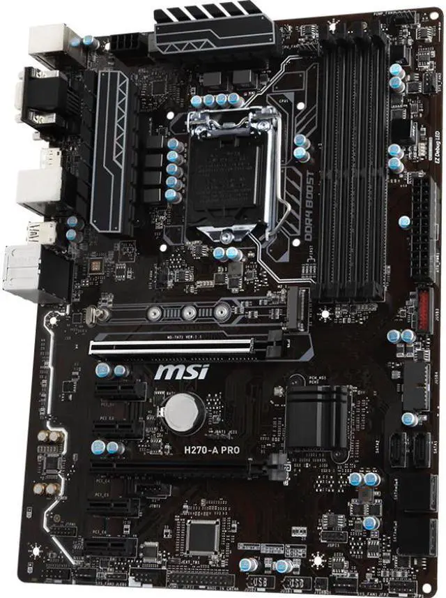 Alt view image 9 of 20 - MSI H270-A PRO LGA1151/ Intel H270/ DDR4/ 2-Way CrossFireX/ SATA3 & USB 3.1/ M.2/ A&GbE/ ATX Motherboard