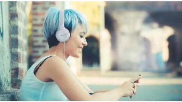 Alt view image 2 of 12 - Panasonic RP-HF100M-A Lightweight On-Ear Headphones with Microphone (Blue)