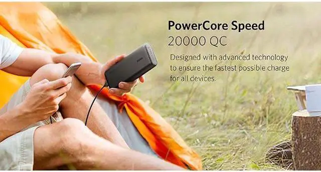 Alt view image 4 of 14 - Anker PowerCore 20,000 mAh Portable Charger for Most USB-Enabled Devices - Black