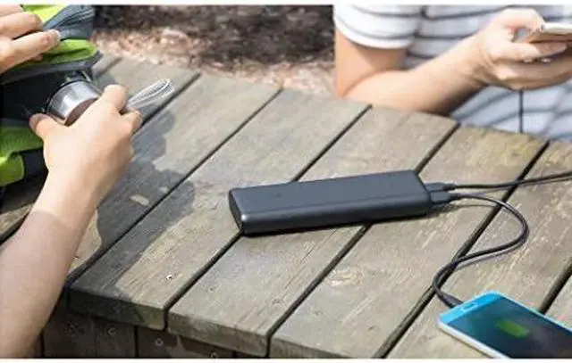 Alt view image 7 of 14 - Anker PowerCore 20,000 mAh Portable Charger for Most USB-Enabled Devices - Black