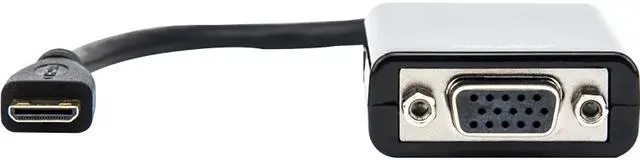 Alt view image 6 of 19 - Rocstor Y10A185-B1 6In Mini Hdmi To Vga Adapter Male To Vga Female Black