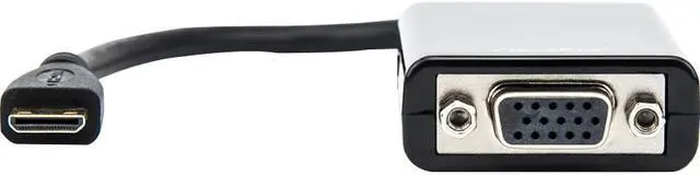 Alt view image 2 of 19 - Rocstor Y10A185-B1 6In Mini Hdmi To Vga Adapter Male To Vga Female Black