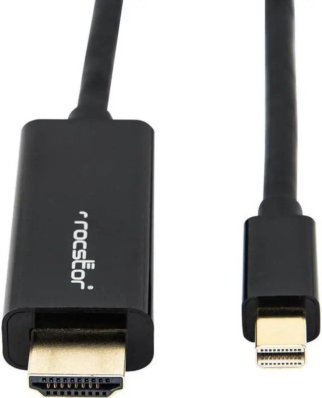 Alt view image 2 of 12 - Rocstor Y10C195-B1 3Ft Mini Displayport To Hdmi M/M 4Kx2K 30Hz Cable Black