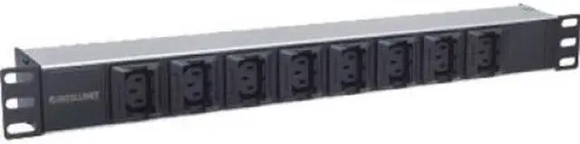 Alt view image 4 of 6 - Intellinet 19" 1U Rackmount Anti-Shedding 8-Output C13 Power Distribution Unit (PDU)