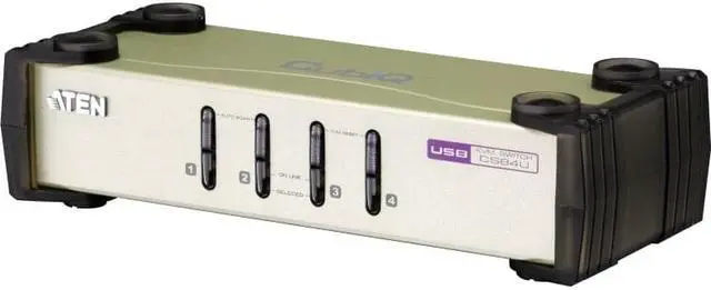 Alt view image 4 of 10 - ATEN CS84U CubiQ 4-Port PS/2-USB VGA KVM Switch