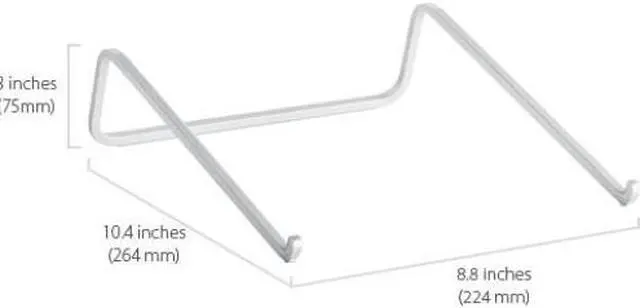 Main image of Rain Design mBar Notebook Stand - 3" x 8.8" x 10.4" - Anodized Aluminum - Silver