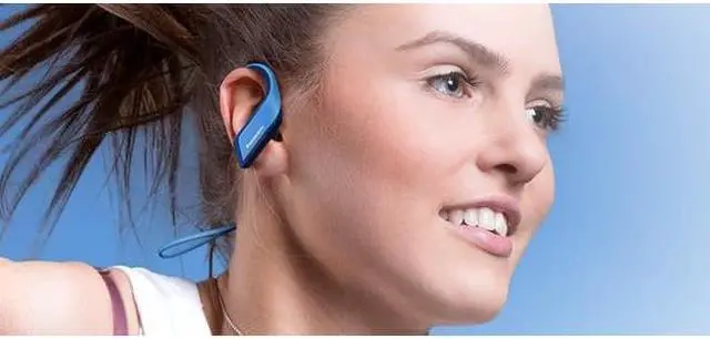 Alt view image 5 of 17 - Panasonic Wings Ultra-Light Wireless Bluetooth Sport Earphones - Blue - Rp-Bts35-A