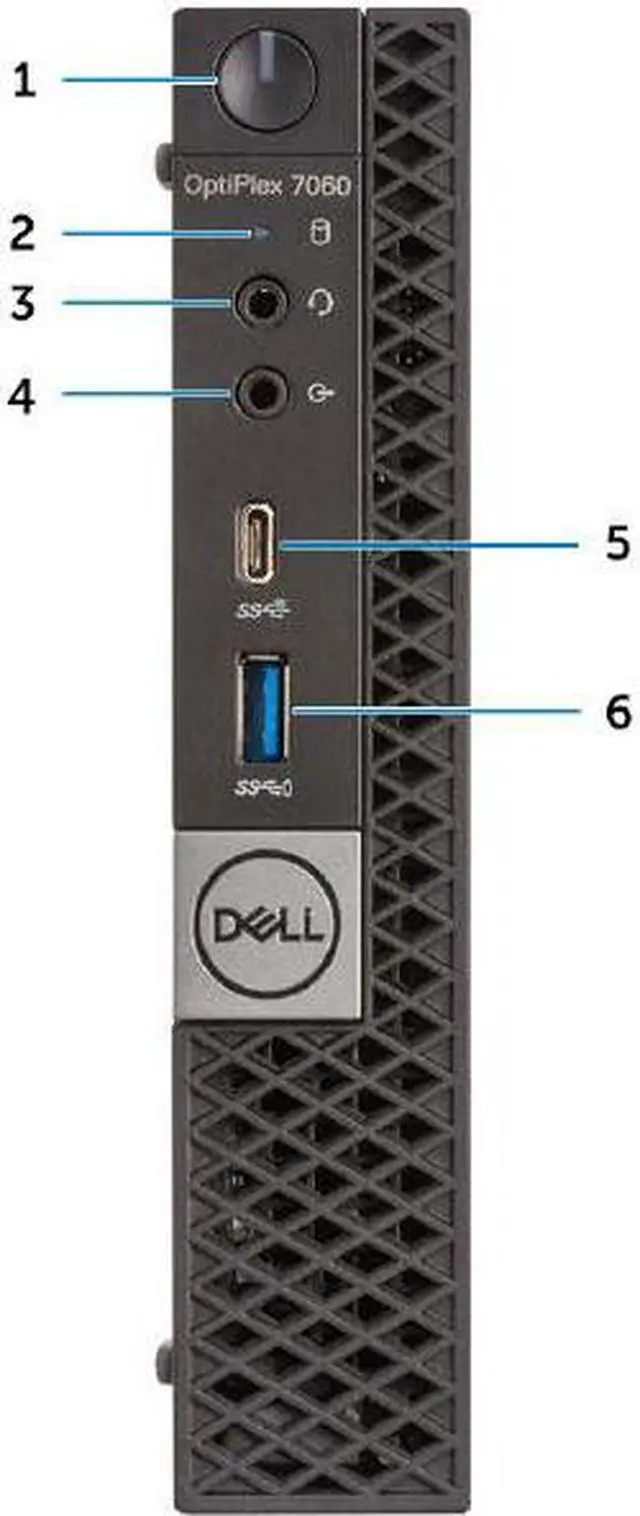 Alt view image 2 of 20 - Dell OptiPlex 7060 PN1RV Desktop Computer - Intel Core i7 (8th Gen) i7-8700T 2.40 GHz - 8 GB DDR4 SDRAM - 128 GB SSD - Windows 10 Pro 64-bit - Micro PC - Wireless LAN - Bluetooth